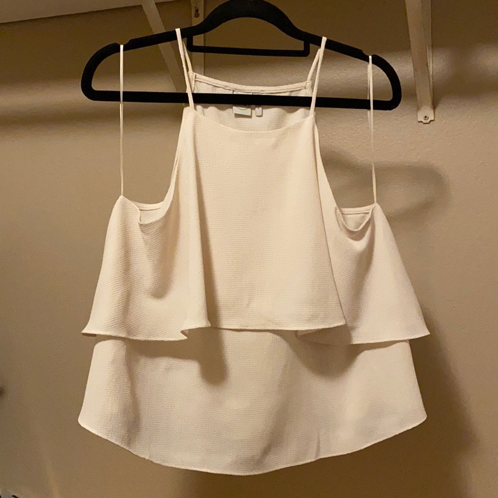 Paper Crane Cream Crop Top